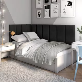 Kit 15x Cabeceiras Estofadas em L para Cama Box Solteiro | Modelo de Canto | Design Moderno & Conforto Premium