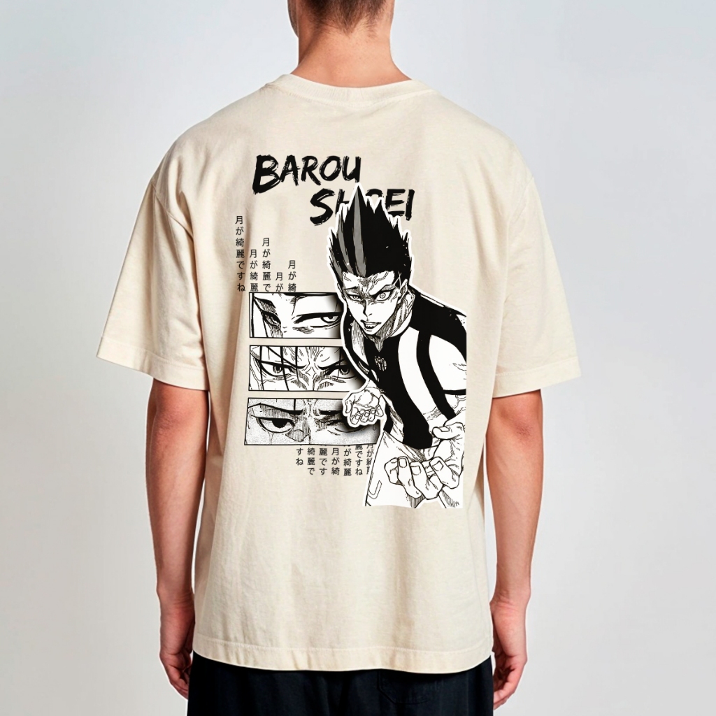 Camisa Camiseta Oversized Streetwear Blue Lock Barou Shoei Futball