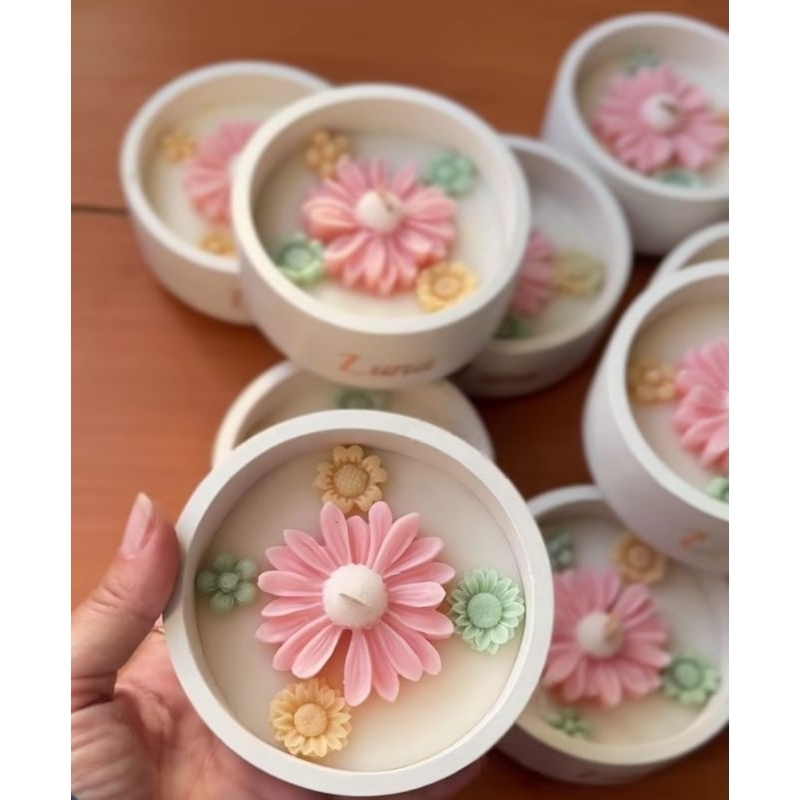 kit com 5 Porta velas /Porta jóias/Porta objetos/ vasos de cimento e gesso