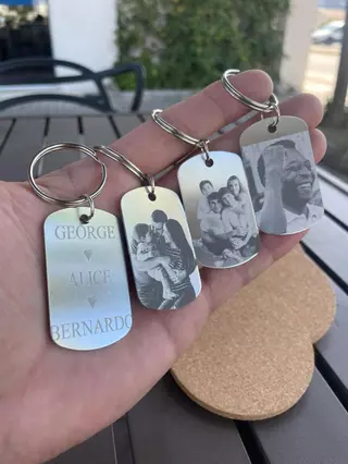 Chaveiro Personalizado com Foto Gravação Realista metal inoxidável em Oferta na Shopee