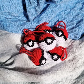 Pokeball pokebola de croche enfeite de natal chaveiro pokemon