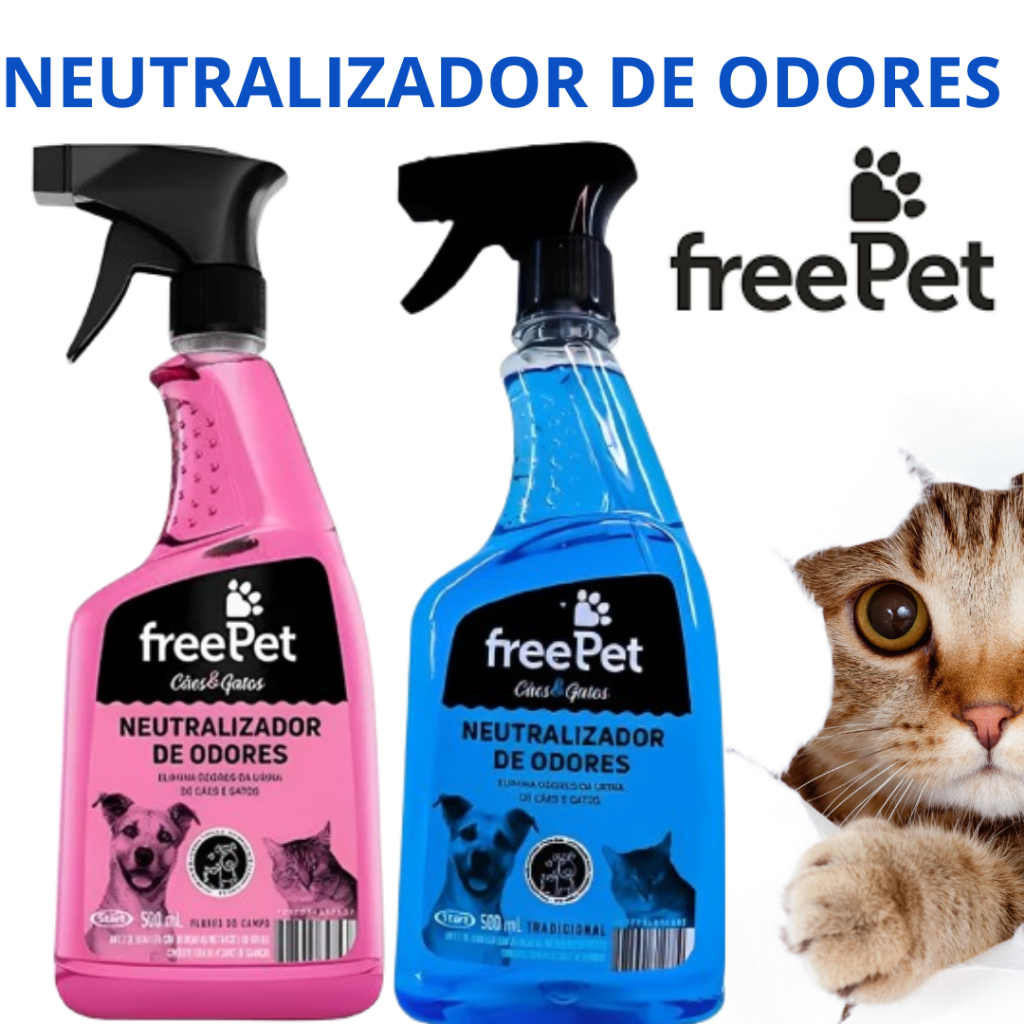 FREE PET NEUTRALIZADOR DE ODORES - TRADICIONAL/FLORES DO CAMPO -500ML ...