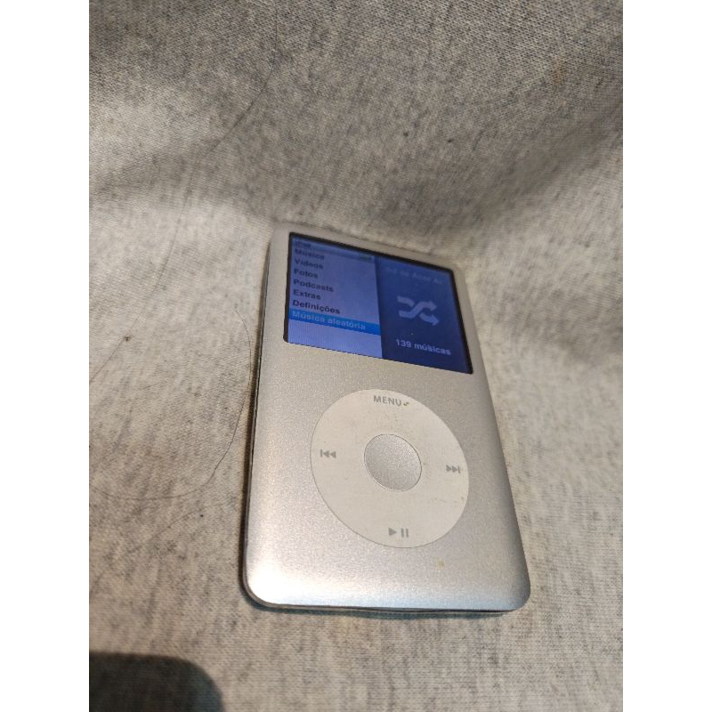 iPod Classic 160gb Prata - A1238 - Usado - Som Não Acompanha