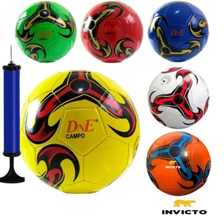 Kit 2 Bolas Futebol Campo Tamanho Oficial Costurada Número 5 + 1 Bomba De Ar Para Encher