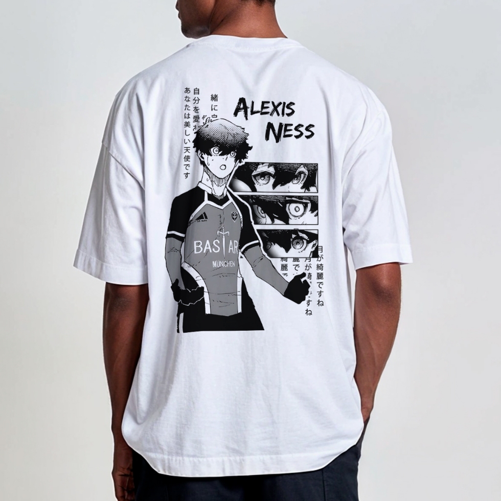 Camisa Oversized Streetwear Blue Lock Alexis Ness Futebol Anime