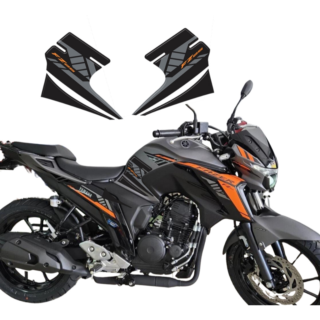 Adesivo Protetor resinado 3D Lateral Tanque Moto Fz 25 2025