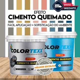 Cimento Queimado 3kg para Paredes Interno e Externo Hidro-repelente Colortexx
