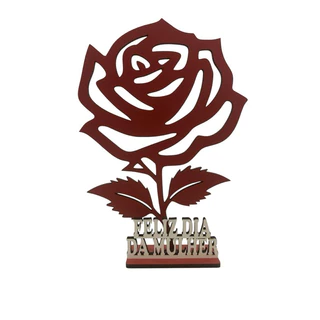 15 Flor em mdf lembrancinha dia das mulheres vermelho em Oferta na Shopee