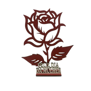 15 Flor em mdf lembrancinha dias das mulheres vermelho em Oferta na Shopee