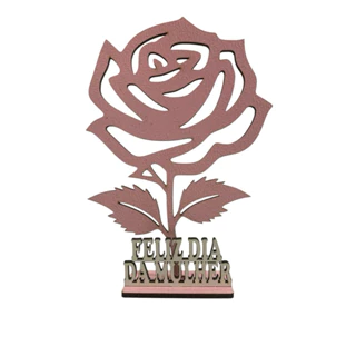 15 Lembrancinha em mdf Rosa dias das mulheres em Oferta na Shopee