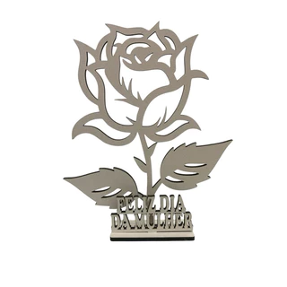 10 Lembrancinha dia das mulheres Flor em mdf branco em Oferta na Shopee