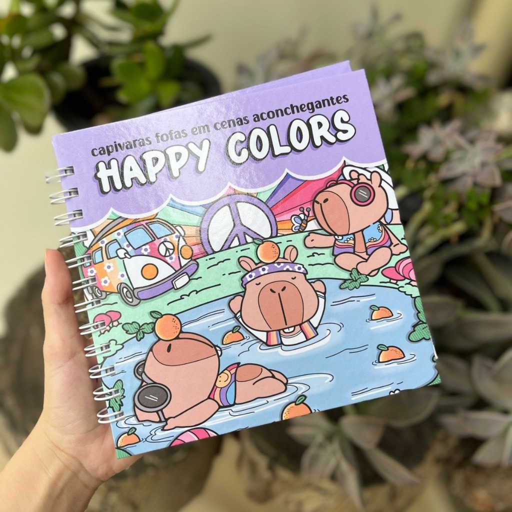 Livro de Colorir Happy Colors Capivara (Bobbie Goods) | Shopee Brasil