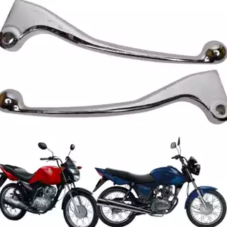 Par Manete Cromado Honda Cg Fan Titan 125 150 160 Freio Tambor Lona em Oferta na Shopee