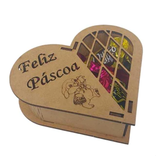5 Caixas Coração Feliz Páscoa Bombons Lembrancinha MDF Madeira em Oferta na Shopee