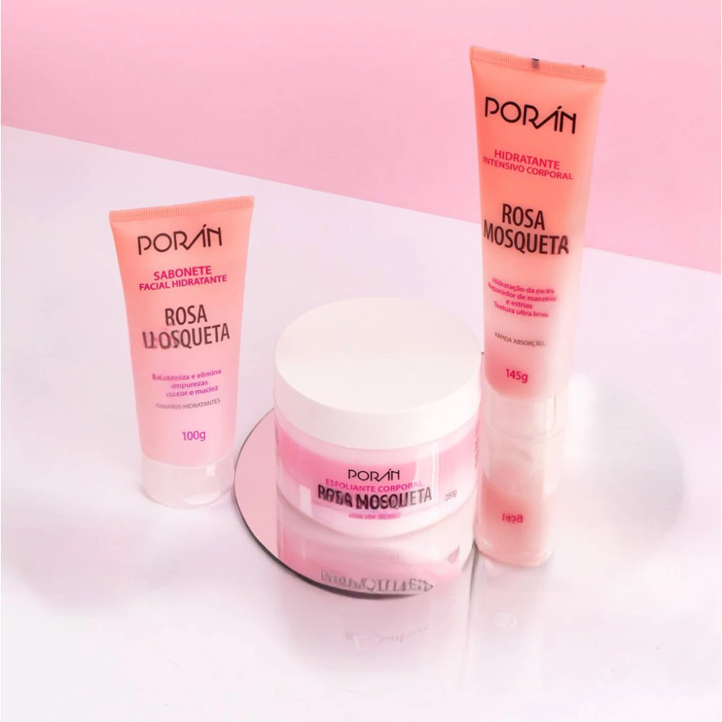 Kit Cuidados com Corpo e Rosto Sabonete Hidratante Esfoliante Óleo