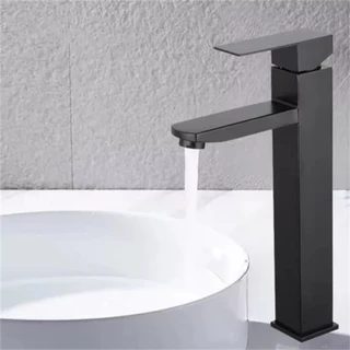 Torneira Cascata Alta Banheiro Monocomando Cuba Preto Fosco em Oferta na Shopee