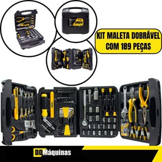 Kit Ferramentas Manuais Fasterr 189 Peças com Maleta Dobrável Completa - Fasterr