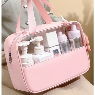 Kit 3 Bolsa Necessaire Portátil Transparente Para Viagem Cosméticos Produtos De Higiene Pessoal em Oferta na Shopee