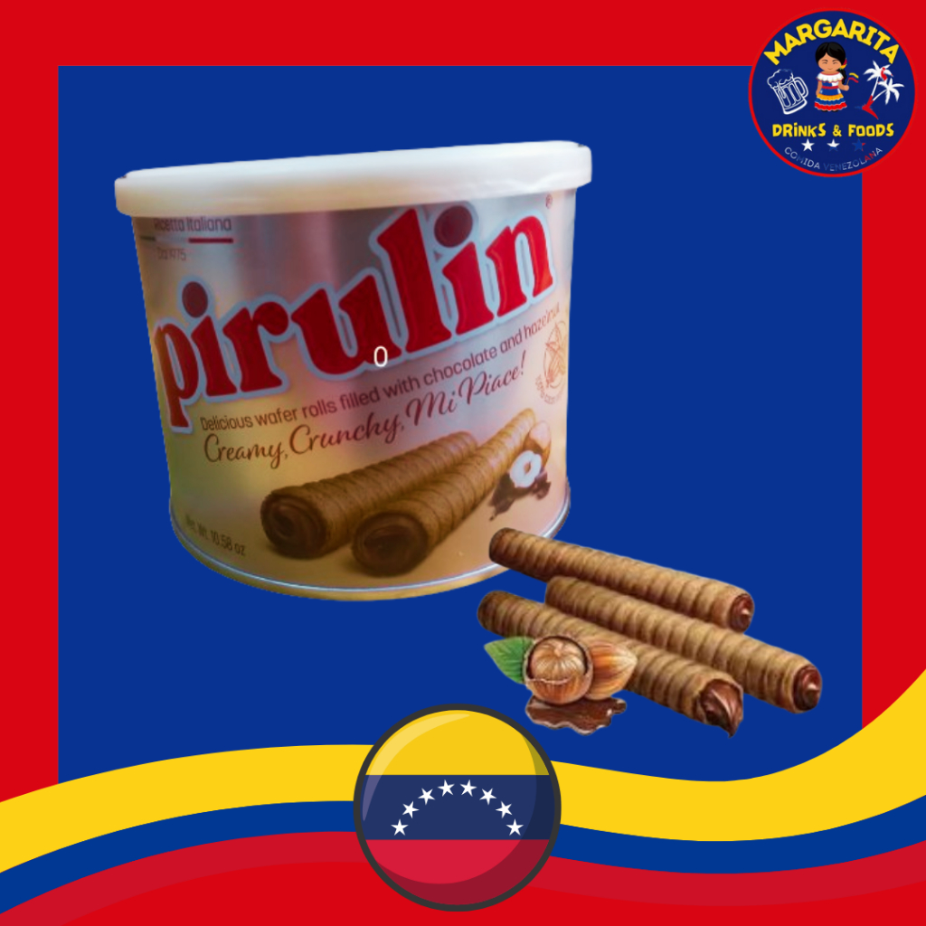 Pirulin Lata de 300g Chocolate e Avelã PIRULIN Barquillos | Shopee Brasil