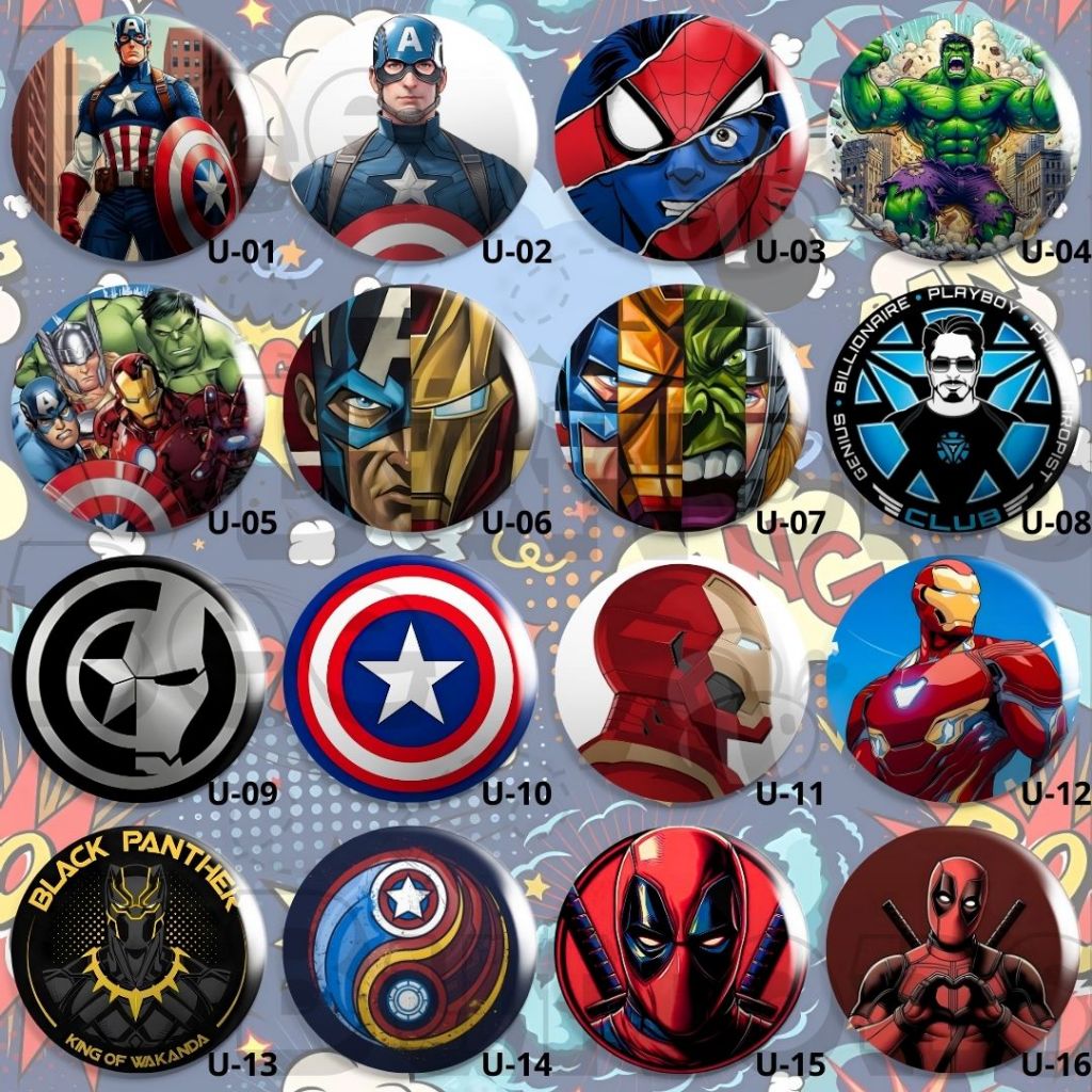 Bottons Chaveiro HERÓIS MARVEL - Boton / Button / Botum / Broche / Pin ...