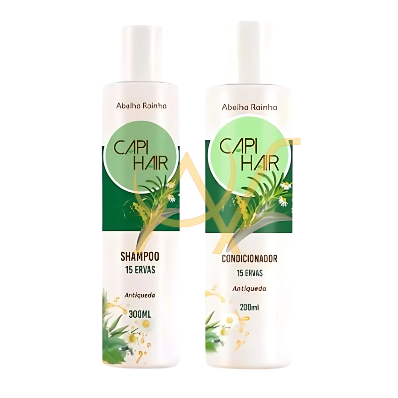 KIT - SHAMPOO (300ML) + CONDICIONADOR (200ML) – FORTALECEDOR (15 ERVAS ...