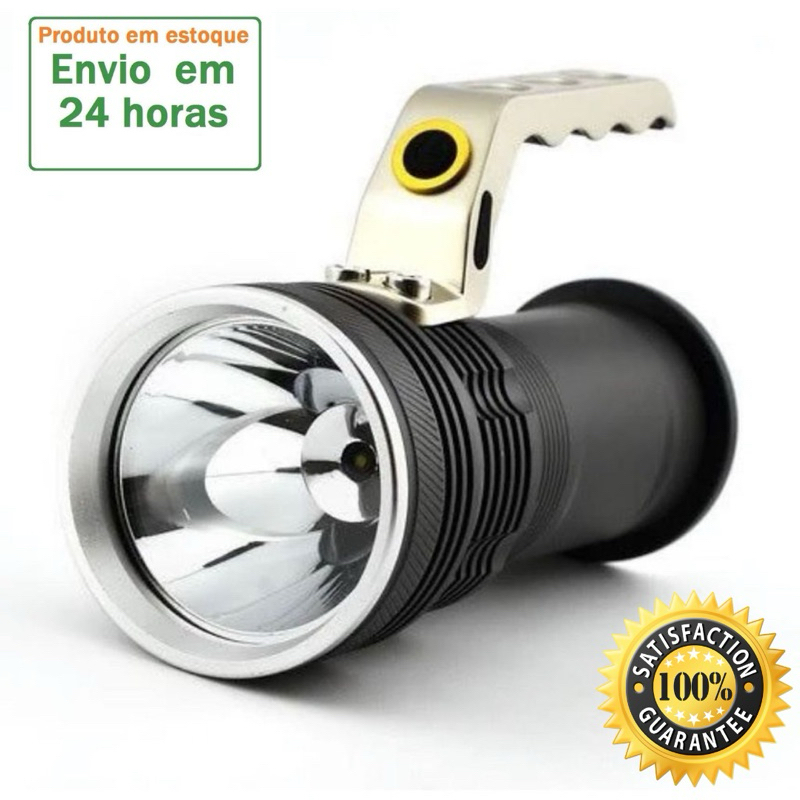 LANTERNA POTENTE Tatica Led 800 lumens - 32000W Bateria recarregavel c ...