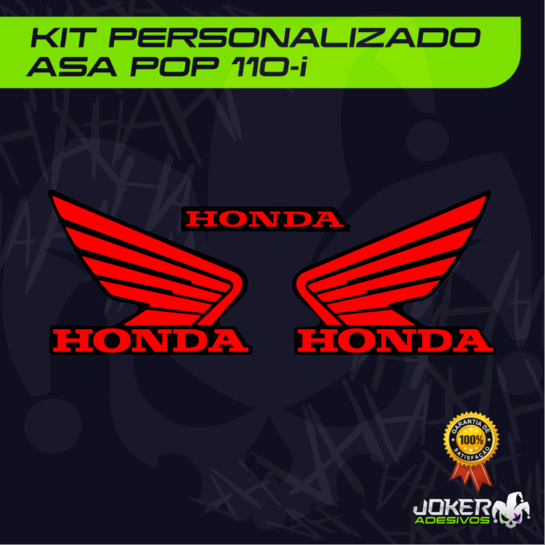 Kit Adesivo Asa Pop 110 2015 a 2024 | Shopee Brasil