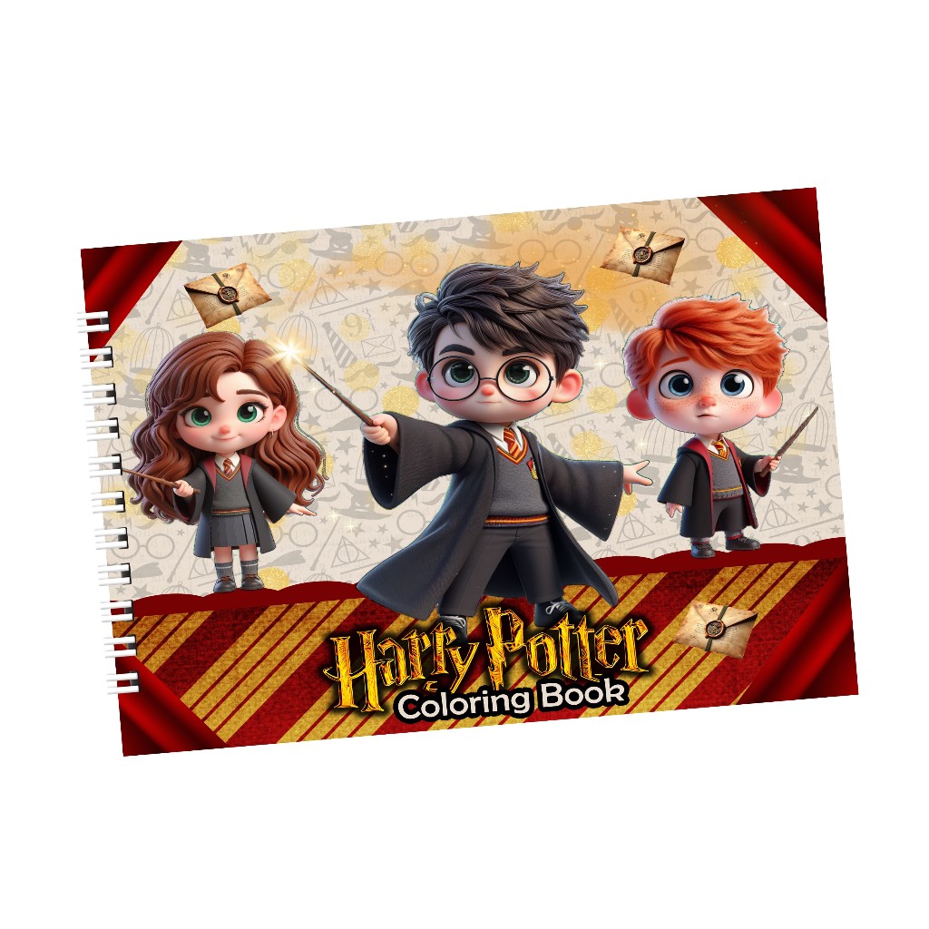 Livro de Colorir Pequeno 15x21 cm Harry Potter Ilustrações estilo ...