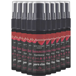 10 GEL DE MASSAGEM CORPORAL FRAMBOESA SOFISTICATTO SENSAÇÕES PARA ELAS