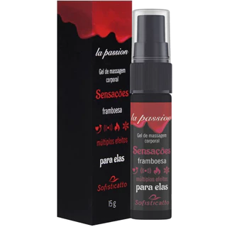 GEL DE MASSAGEM CORPORAL FRAMBOESA SOFISTICATTO SENSAÇÕES PARA ELAS