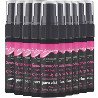 10 GEL DE MASSAGEM CORPORAL TUTTI FRUTTI SOFISTICATTO SENSAÇÕES PARA ELAS