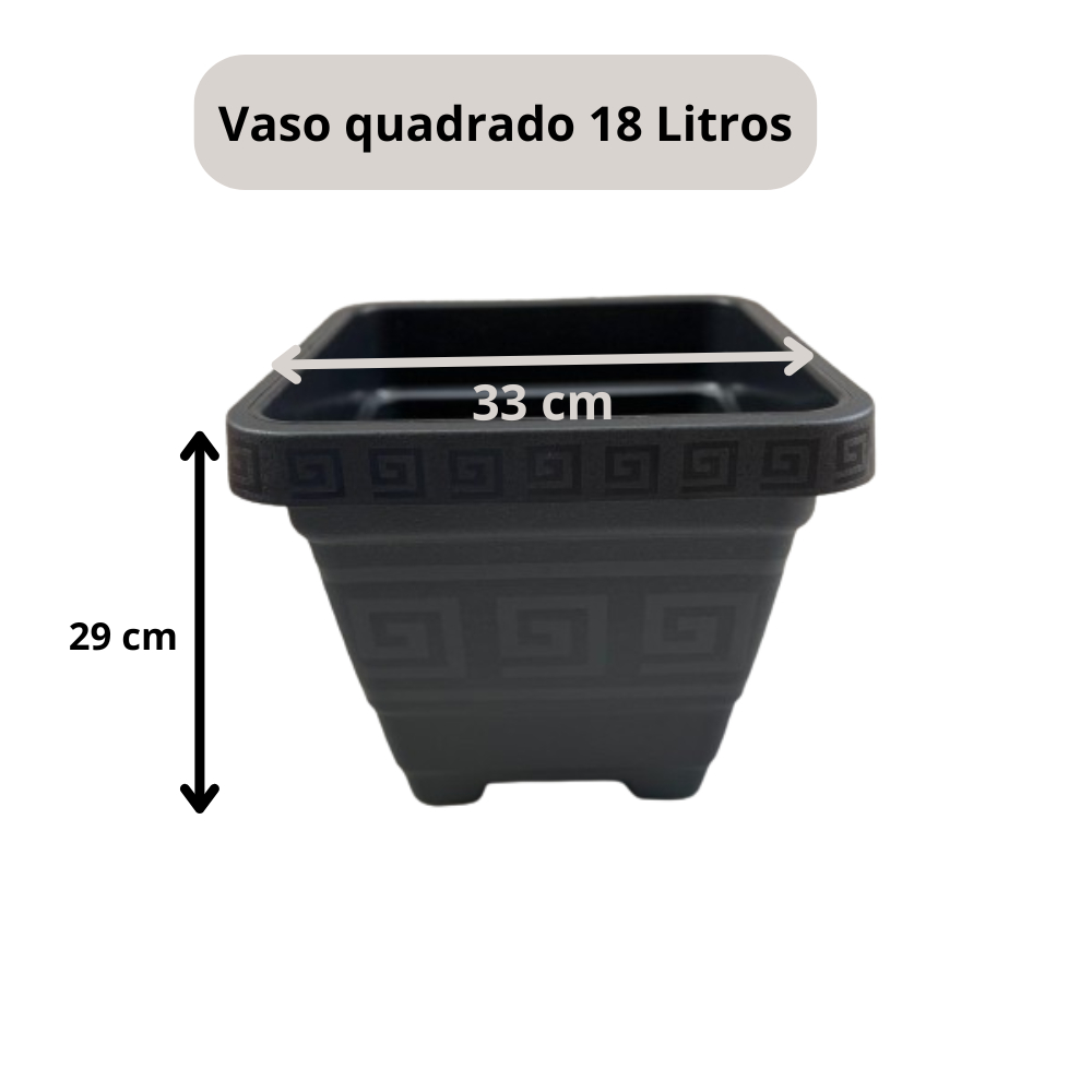Vaso para plantas quadrado 18 Litros | Shopee Brasil