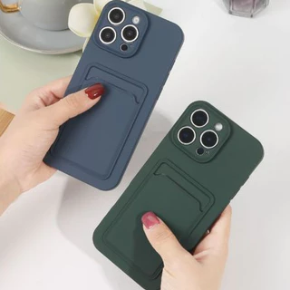 Capa Capinha de Celular Iphone 7/8/PLUS/X/XS/XR/11/12/PRO/PROMAX com Porta Cartão Minimalista