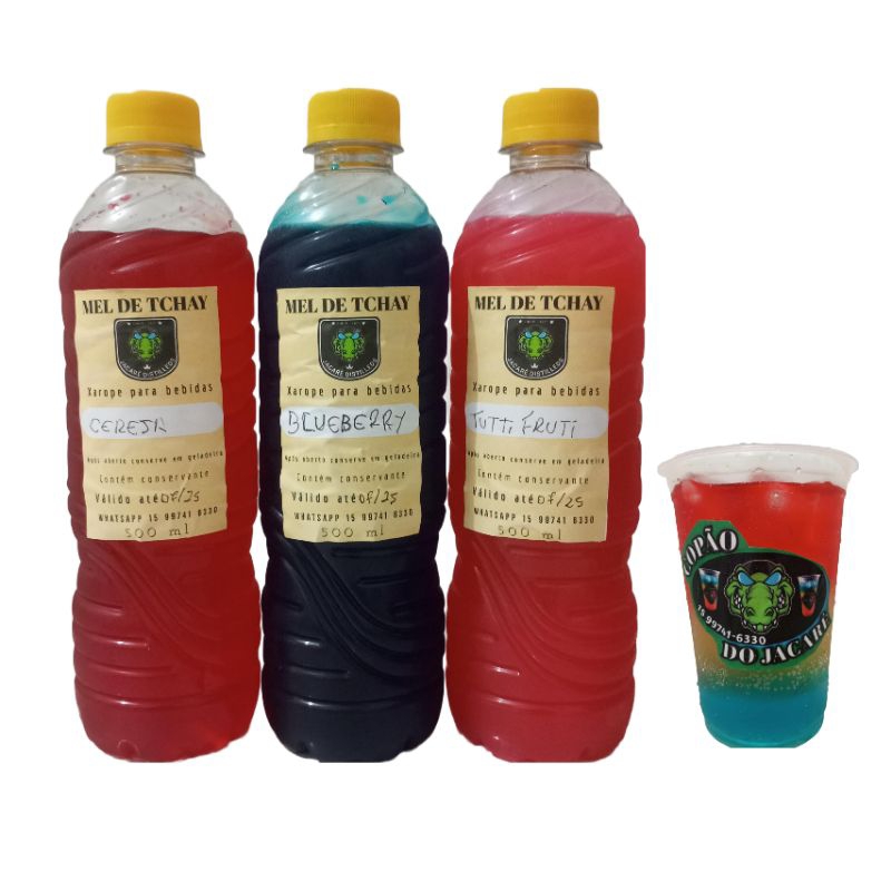 Xarope Mel Tchay para Bebidas Drinks Copão Soda Italiana 300ml Sabores ...