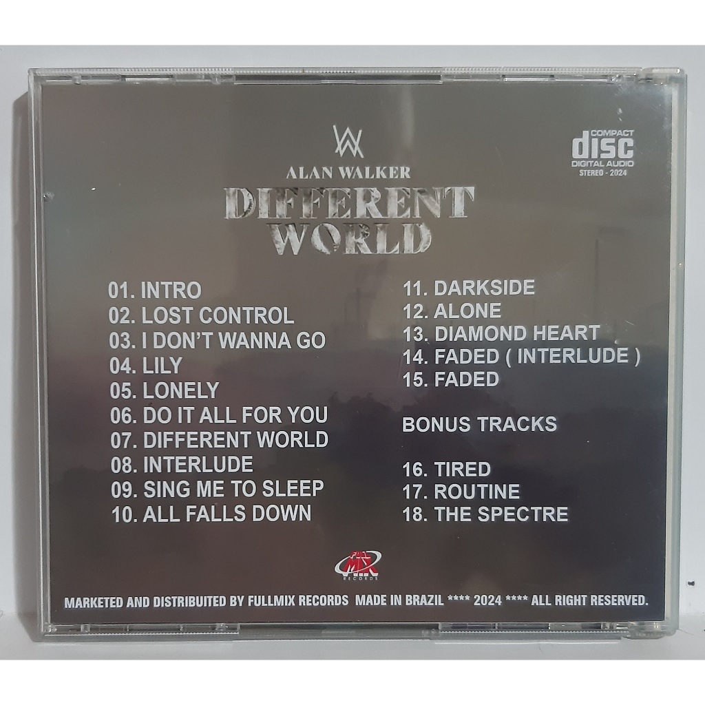 CD ALAN WALKER - DIFFERENT WORLD __ LACRADO__ PERSONALIZADO