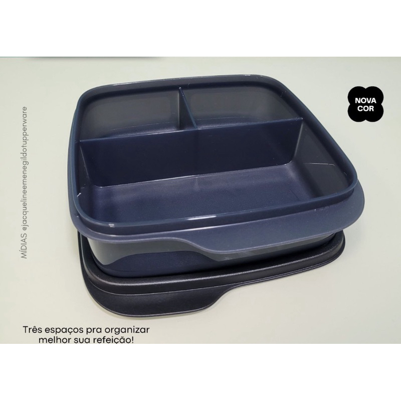 Tupperware Basic Line cosmos com divisórias 550ml | Shopee Brasil