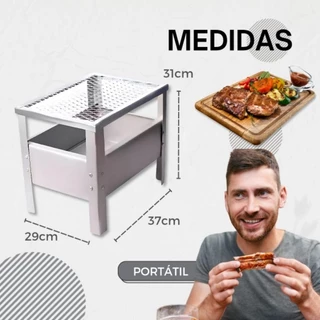 Churrasqueira Mini Campeira Movel Churraskita Inox Portátil