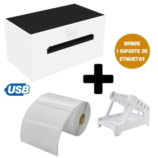 Impressora De Etiqueta Térmica Usb TT211 + 1 Rolo Etiqueta 100x150