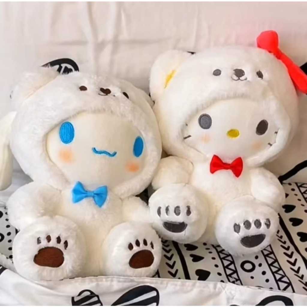 Pelúcia Sanrio Hello Kitty Embrulhada Para Presente: Hello Kitty, Cinnamoroll, Kuromi, Pochacco Urso Polar ou Chaveiro