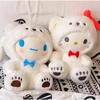 Pelúcia Sanrio Hello Kitty Embrulhada Para Presente: Hello Kitty, Cinnamoroll, Kuromi, Pochacco Urso Polar ou Chaveiro