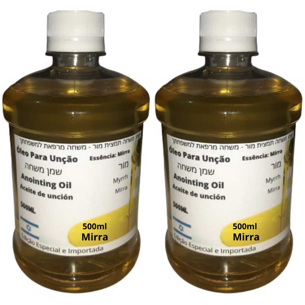Óleo para Unção - MIRRA - Kit com 2 unidades de 500ml cada | Shopee Brasil