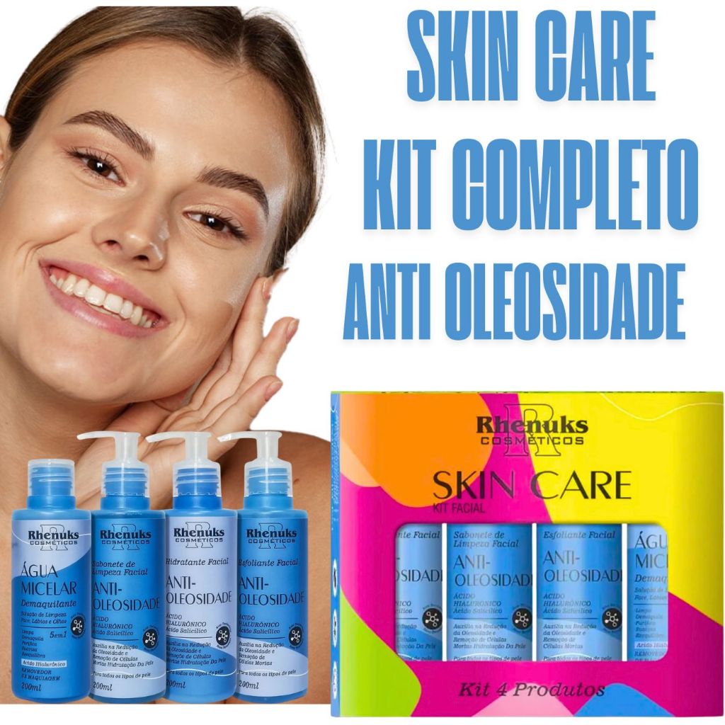 Skin Care Pele Oleosa Tratamento Facial Completo Profissional Ant ...