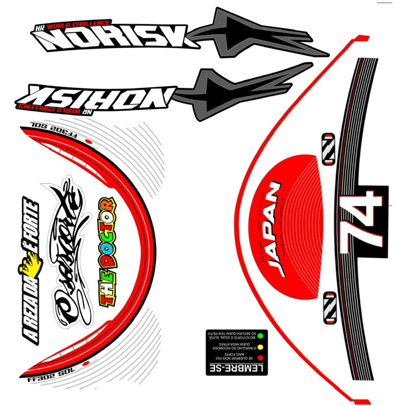 Adesivos personalizado para capacete Norisk + brindes impresso e ...