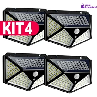 Luminária Solar 100 LEDs com Sensor de Movimento e Resistência à Água para Jardins