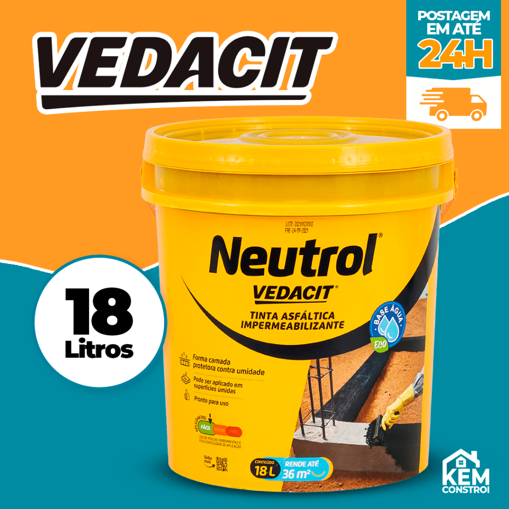 Pintura Asfaltica Neutrol Impermeabilizante Base Agua 18 Litros ...