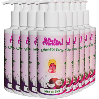 KIT 10 SABONETE FACIAL LEITE DE COCO Q BELA MANUELA PELE LIMPA E HIDRATADA