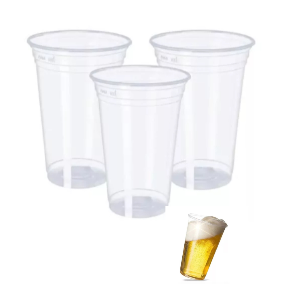 Copo Descartável Drink 700ml Chopp Açaí Liso - 100 Unidades | Shopee Brasil
