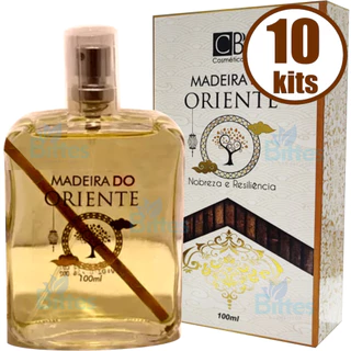 KIT 10 DEO COLÔNIA MADEIRA DO ORIENTE CBB COSMÉTICOS FRAGRÂNCIA AMADEIRADA