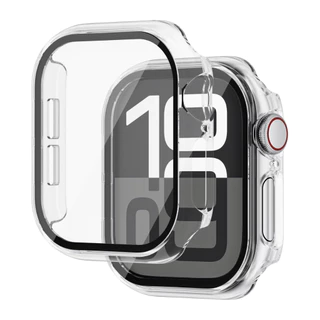 Case Capa de PC com Película Protetora Temperada Compatível com Apple Watch 10 42 mm 46 mm