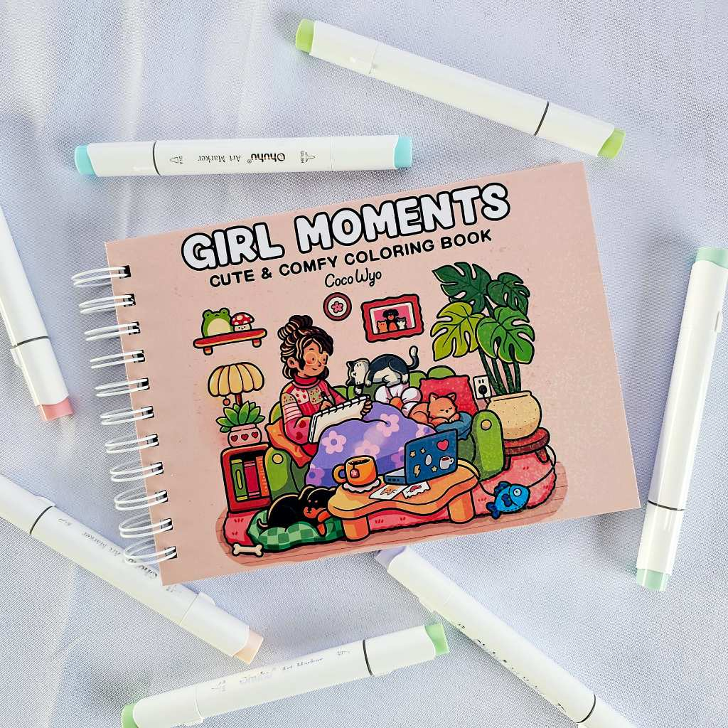 Livro de Colorir Girl Moments | Shopee Brasil
